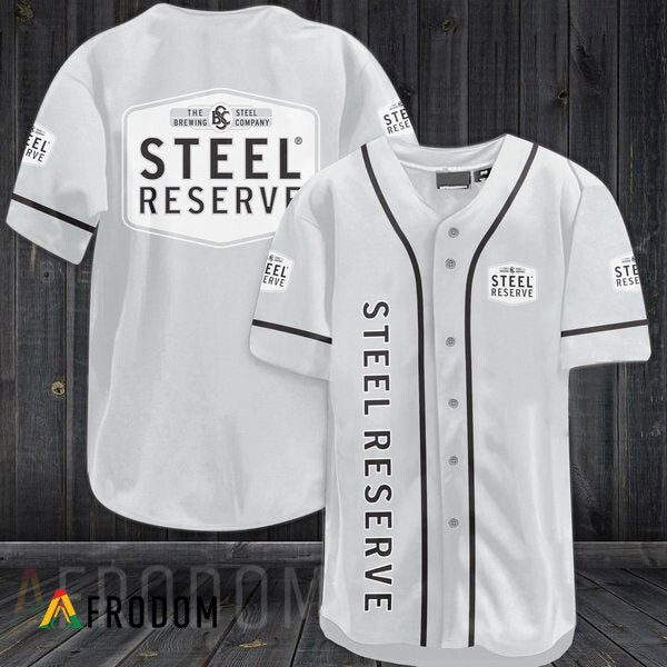 White Steel Reserve Baseball Jersey