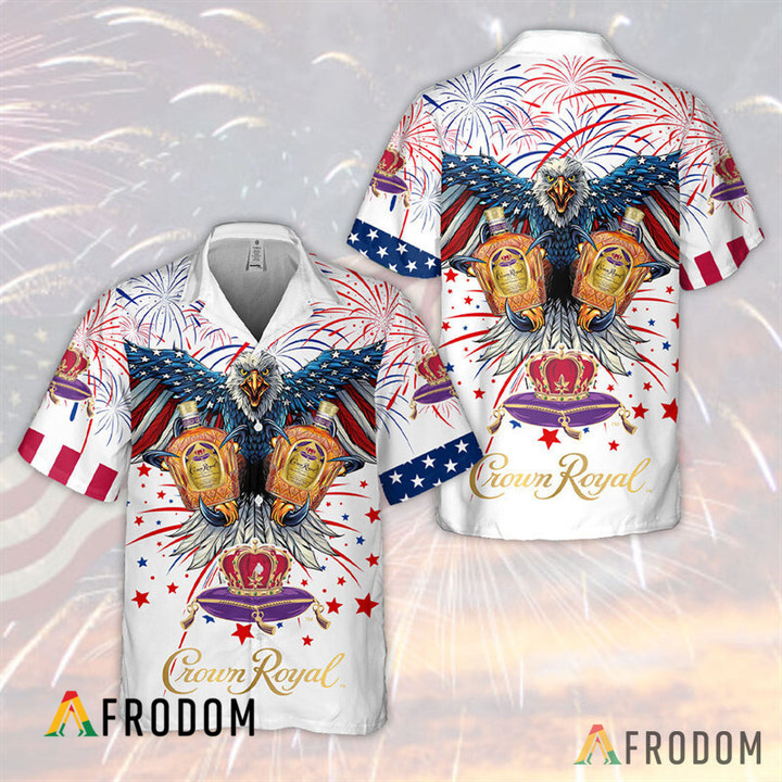 Aloha Fireworks Independence Day Crown Royal Hawaiian Shirt