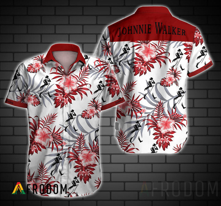 Tropical Johnnie Walker Button Shirt