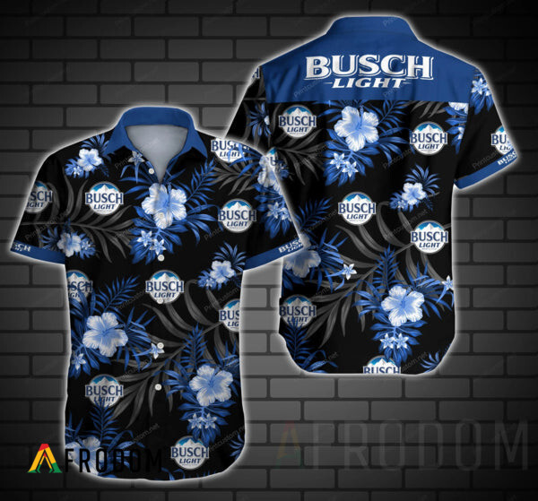 Tropical Busch Light Button Shirt