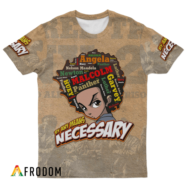 Huey Freeman - Black Power AOP T-Shirt