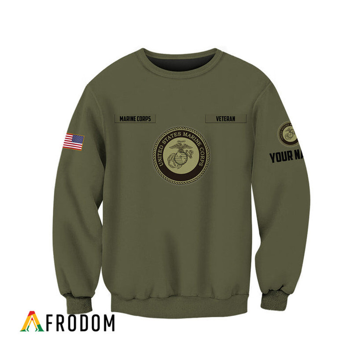 Customized Olive Green Marine Corps T-shirt & Sweatshirt