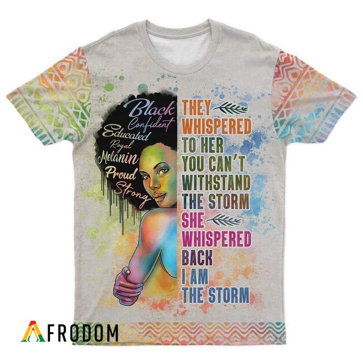 Black Girl I Am The Storm AOP T-Shirt