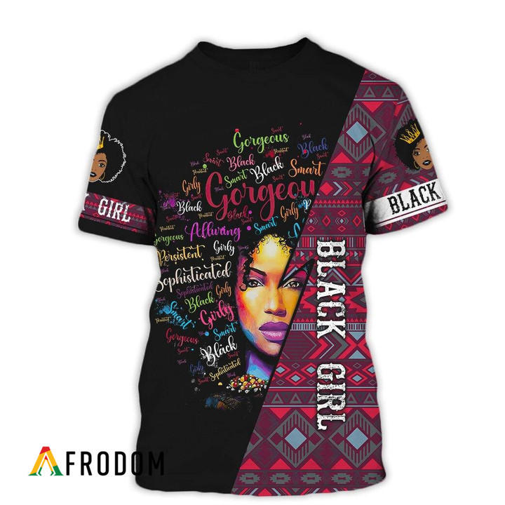 Personalized Black Girl AOP T-Shirt & Hoodie
