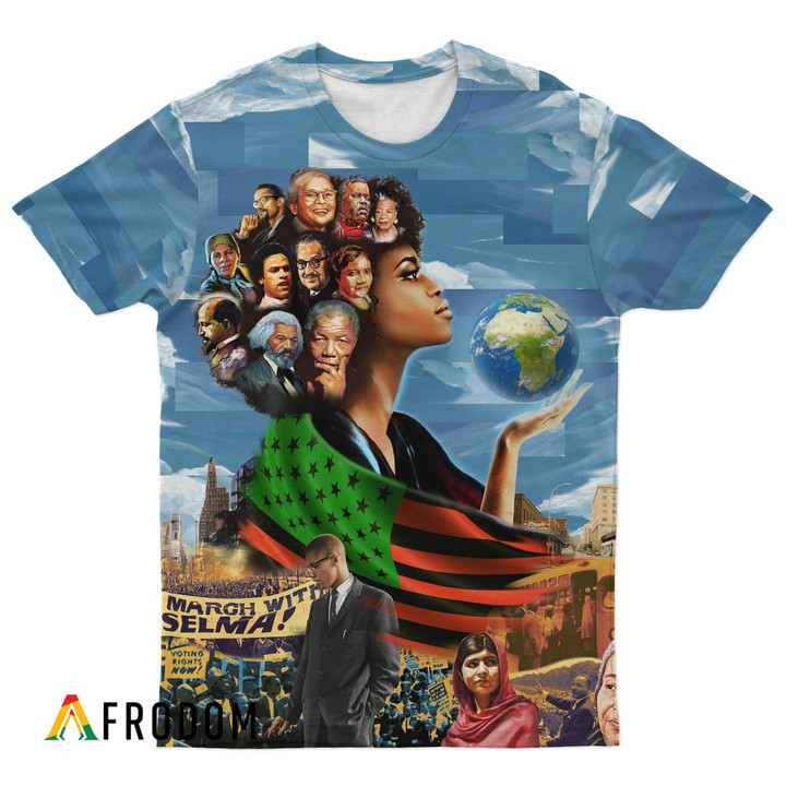 Afro Women Civil Rights Moments AOP T-Shirt