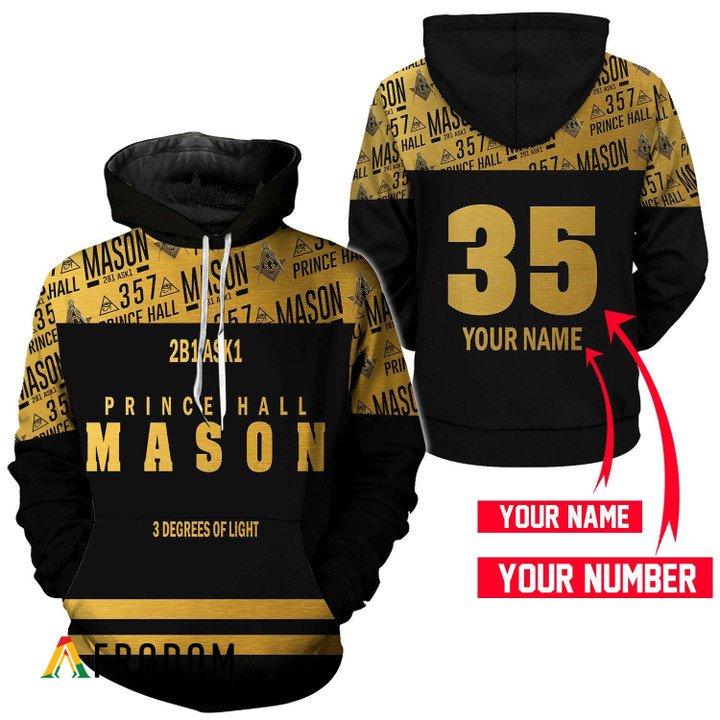 Personalized Prince Hall Free Mason AOP T-Shirt & Hoodie