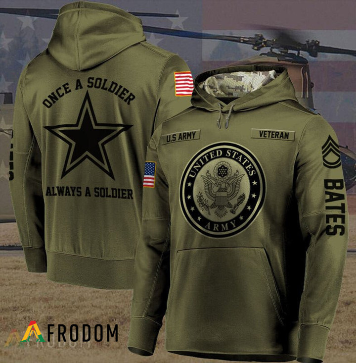 Personalized Once A Soldier Always A Soldier US Army Hoodie