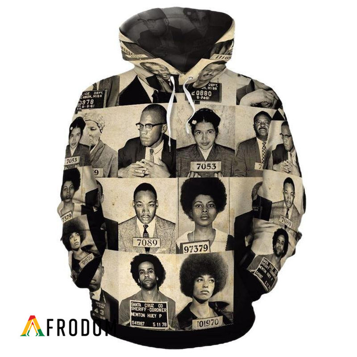 Civil Rights Leaders All Over Hoodie