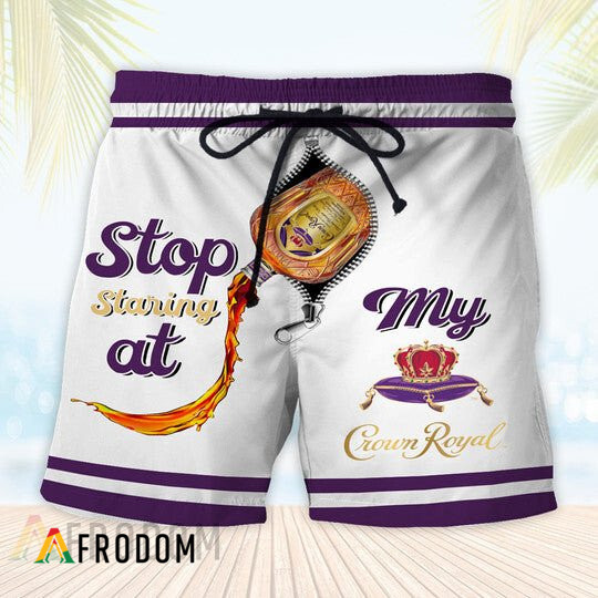 Vintage Stop Staring At My Crown Royal Hawaiian Shorts