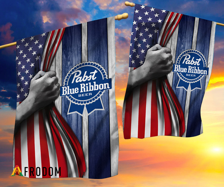 Vintage Pabst Blue Ribbon USA Flag