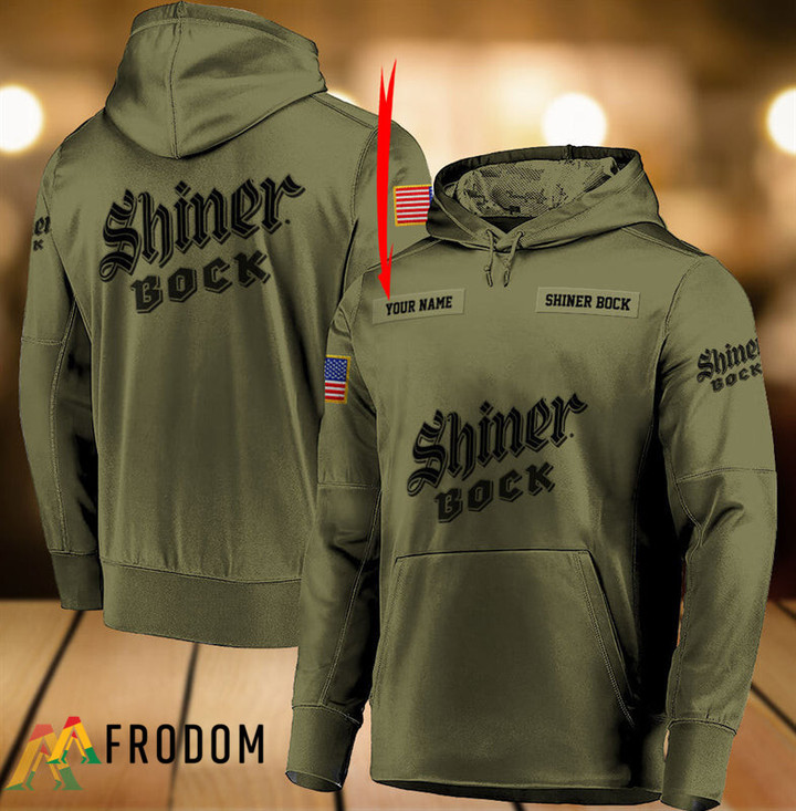 Personalized Military Green Shiner Bock Hoodie & Zip Hoodie