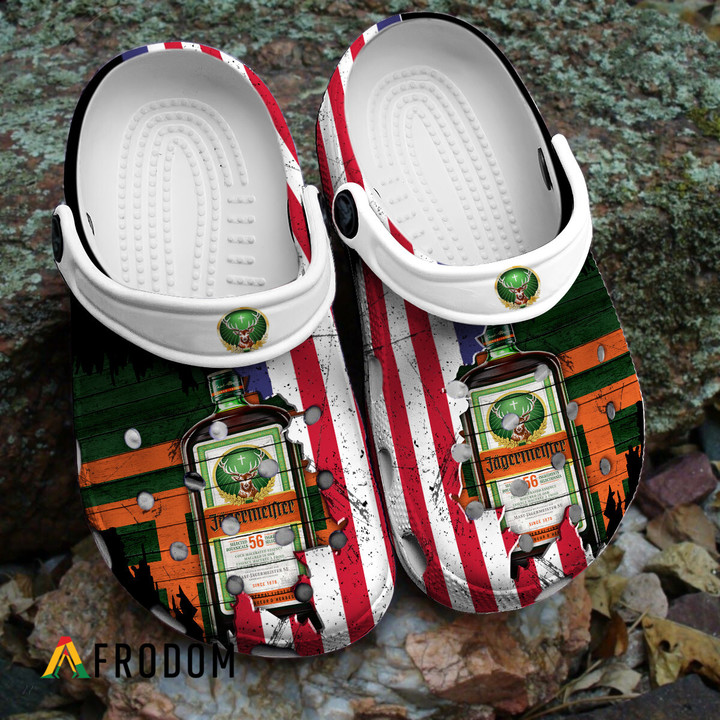 USA Flag Pattern Jagermeister Classic Clogs