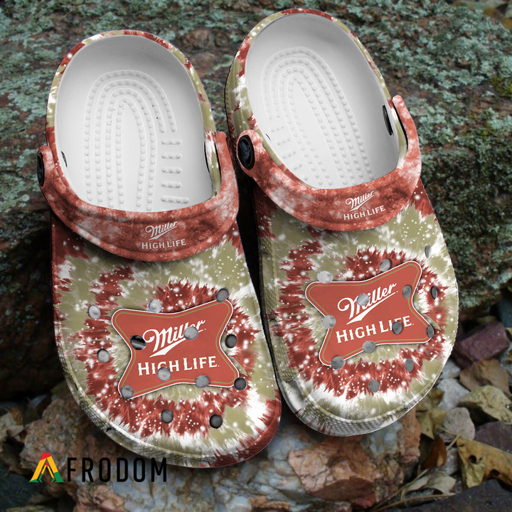 Classic Tie Dye Graphic Miller High Life Classic Clogs