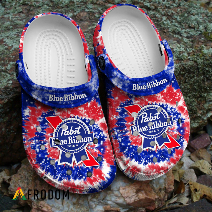 Classic Tie Dye Graphic Pabst Blue Ribbon Classic Clogs