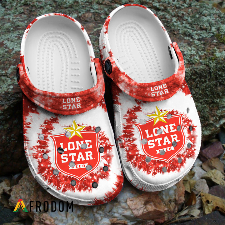 Classic Tie Dye Graphic Lone Star Beer Classic Clogs
