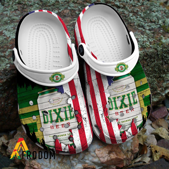 USA Flag Pattern Dixie Beer Classic Clogs