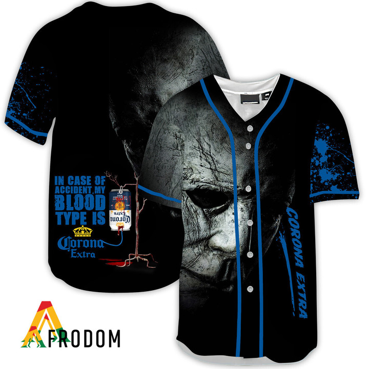 Halloween Horror Michael Myers Corona Extra Baseball Jersey