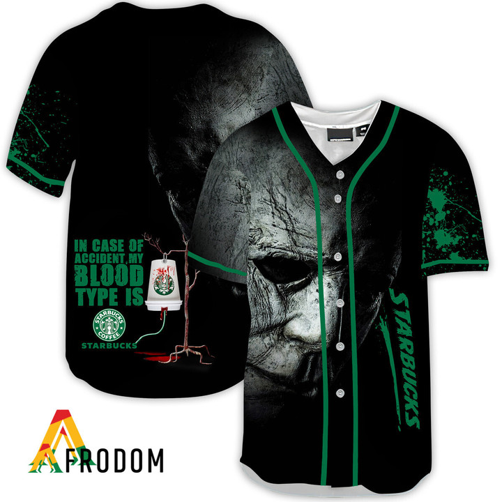 Halloween Horror Michael Myers Starbucks Baseball Jersey