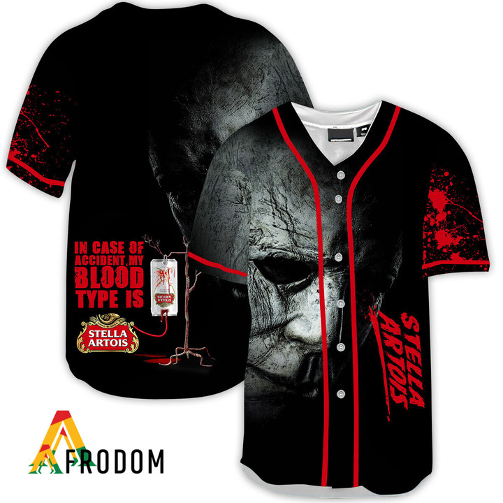 Halloween Horror Michael Myers Stella Artois Baseball Jersey