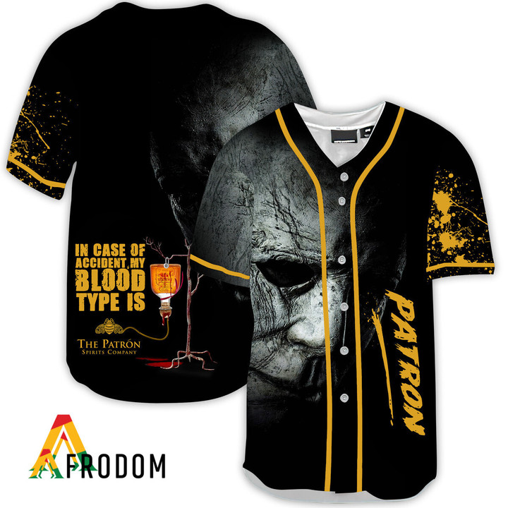 Halloween Horror Michael Myers Tequila Patron Baseball Jersey