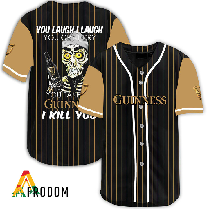 Laugh Cry Take My Guinness Beer I Kill You Baseball Jersey