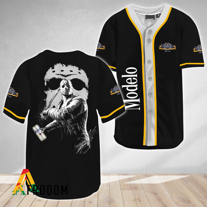 Jason Voorhees Friday The 13th Modelo Beer Baseball Jersey
