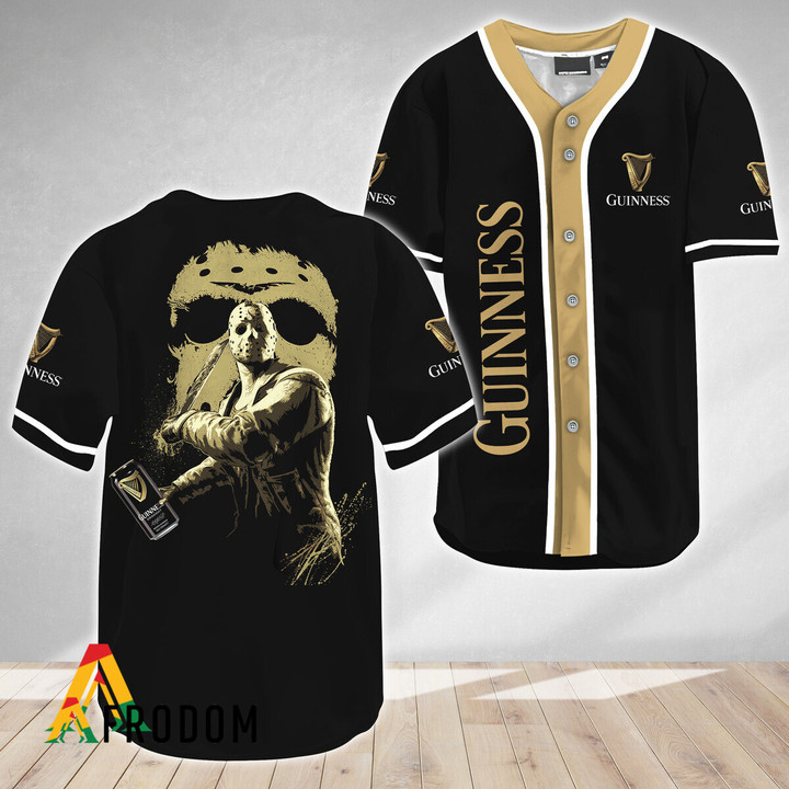 Jason Voorhees Friday The 13th Guinness Beer Baseball Jersey