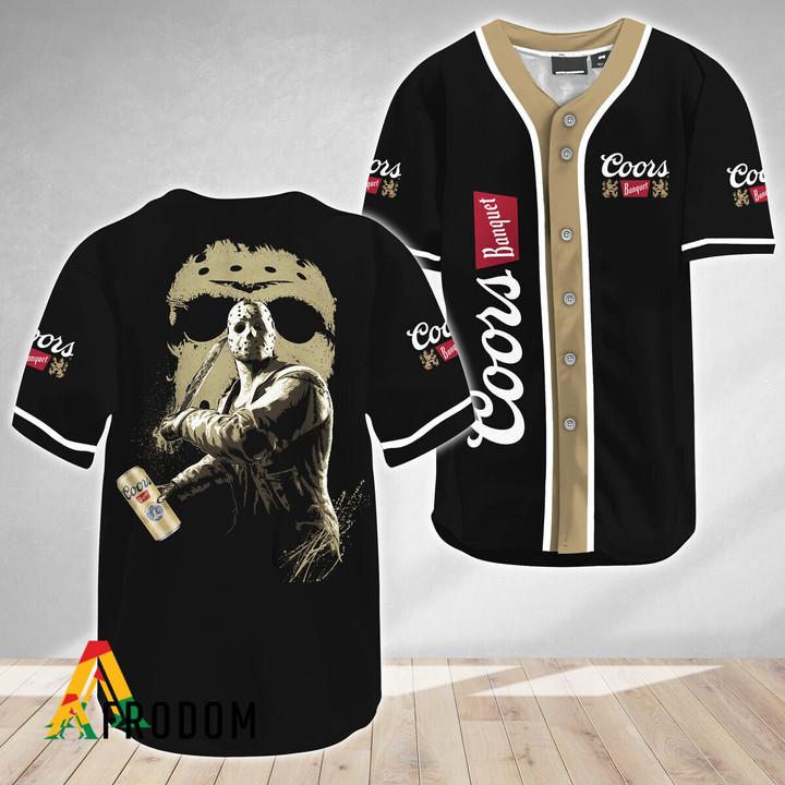 Jason Voorhees Friday The 13th Coors Banquet Baseball Jersey