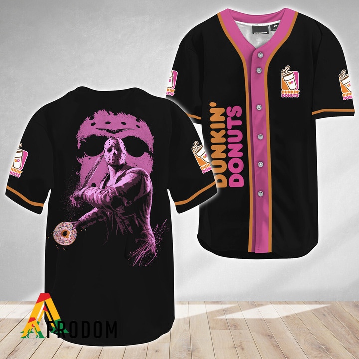 Jason Voorhees Friday The 13th Dunkin Donuts Baseball Jersey