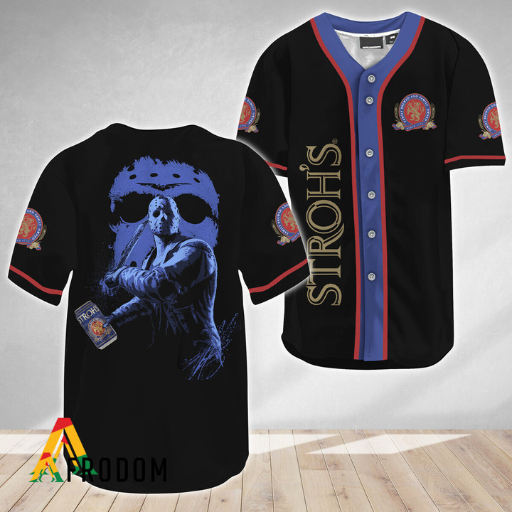 Jason Voorhees Friday The 13th Stroh's Beer Baseball Jersey