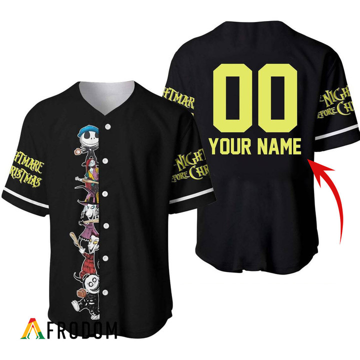 Personalized Squad Nightmare Before Christmas Baseball Jersey