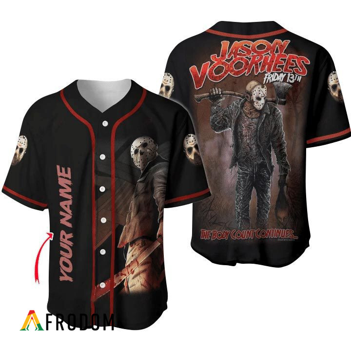 Personalized Horror Jason Voorhees Friday The 13th Baseball Jersey