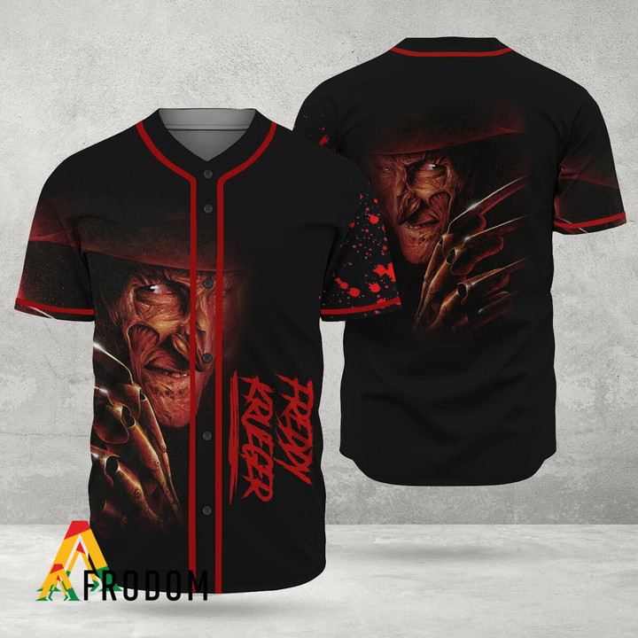 Horror Freddy Krueger Bloody Baseball Jersey