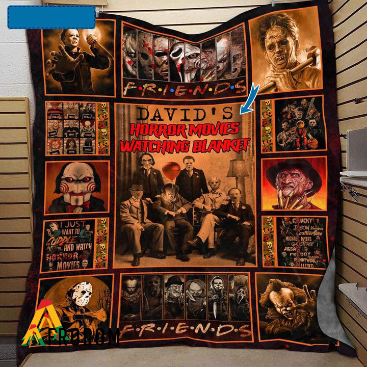 Personalized Horror Movie Watching Blanket Quilt