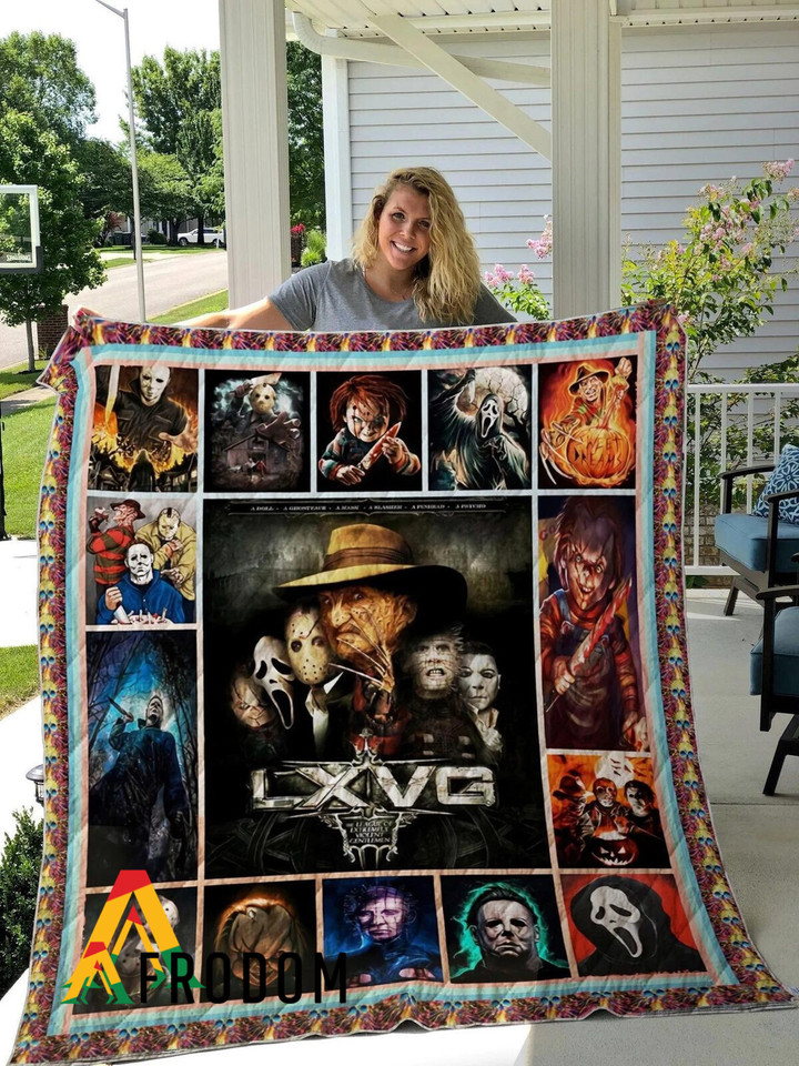 Horror Films Characters Freddy Kruger And Friends Quilt