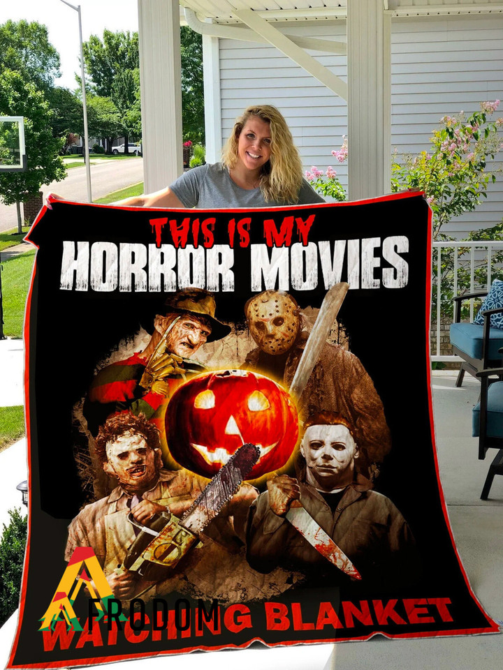 Terror This Is Horror Movie Watching Blanket Quilt