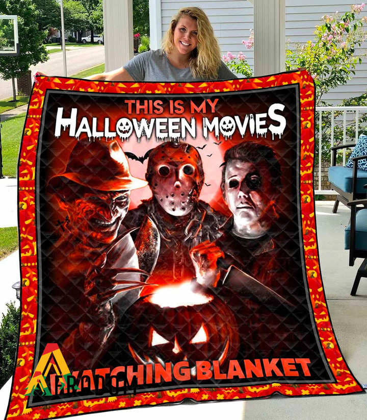 Mystic This Is Horror Movie Watching Blanket Quilt