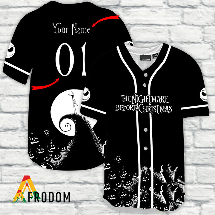 Personalized Black The Nightmare Before Christmas Jersey