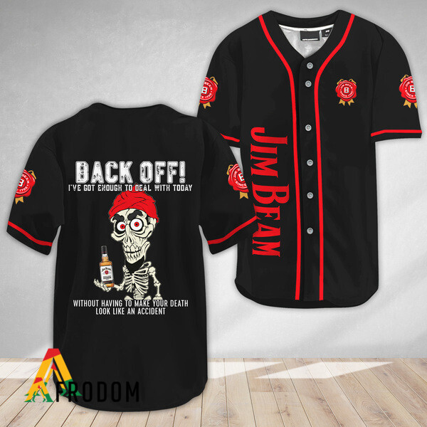 Achmed Back Off With Jim Beam Baseball Jersey