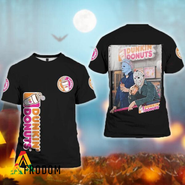 Halloween Jason Michael Myers Drink Dunkin Donuts T-Shirt