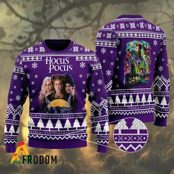 Halloween Hocus Pocus Witches Christmas Ugly Sweater