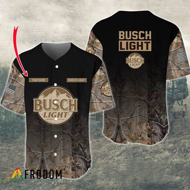 Personalized Deer Hunting Busch Light Baseball Jersey