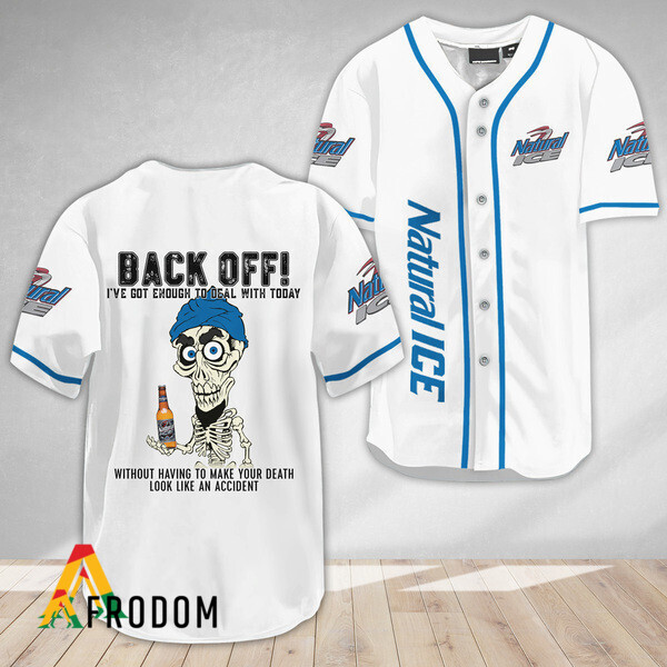 Achmed Back Off With Natural Ice Baseball Jersey