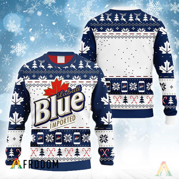 Snowflakes Labatt Blue Christmas Ugly Sweater 