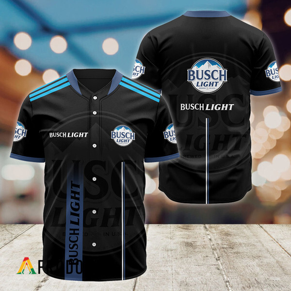 Busch Light Black Label Logo Baseball Jersey