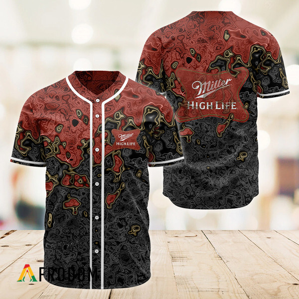 Abstract Holographic Colorful Miller High Life Baseball Jersey