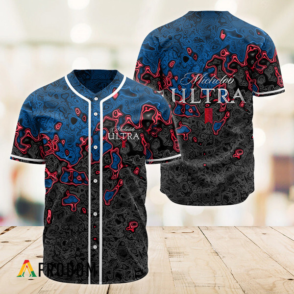 Abstract Holographic Colorful Michelob Ultra Baseball Jersey