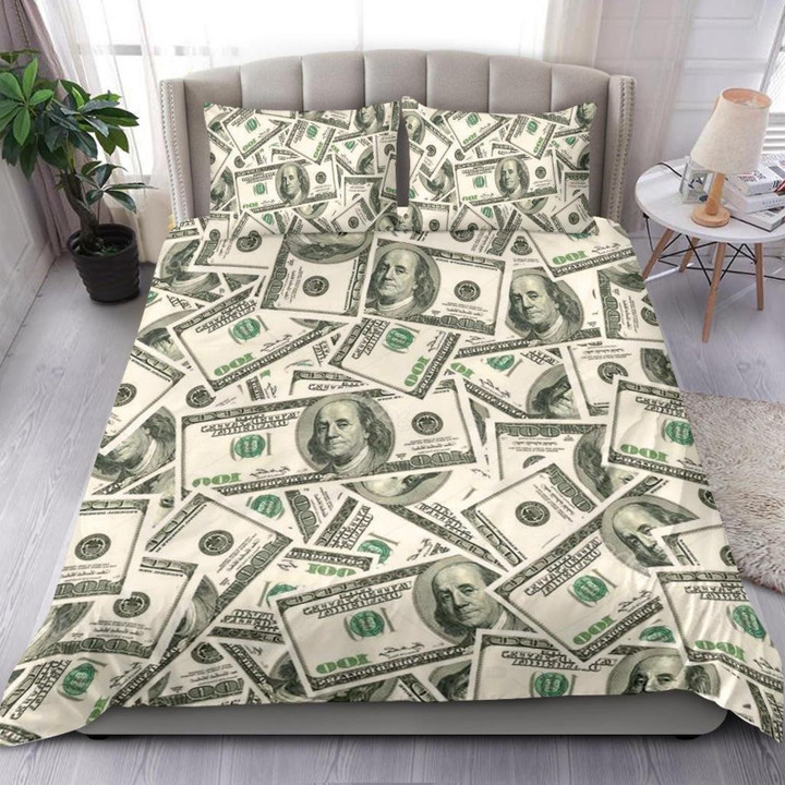 Money Duvet Cover and pillow Covers - Money Bedding Set - Money Bed Cover