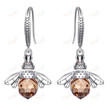 Lovely Orange Bee Animal Drop Earrings For Women Fine Jewelry Gift Bijoux