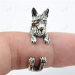 German shepherd dog ring -Latest design fashion Handmade - Retro Burnished animal rings for women men